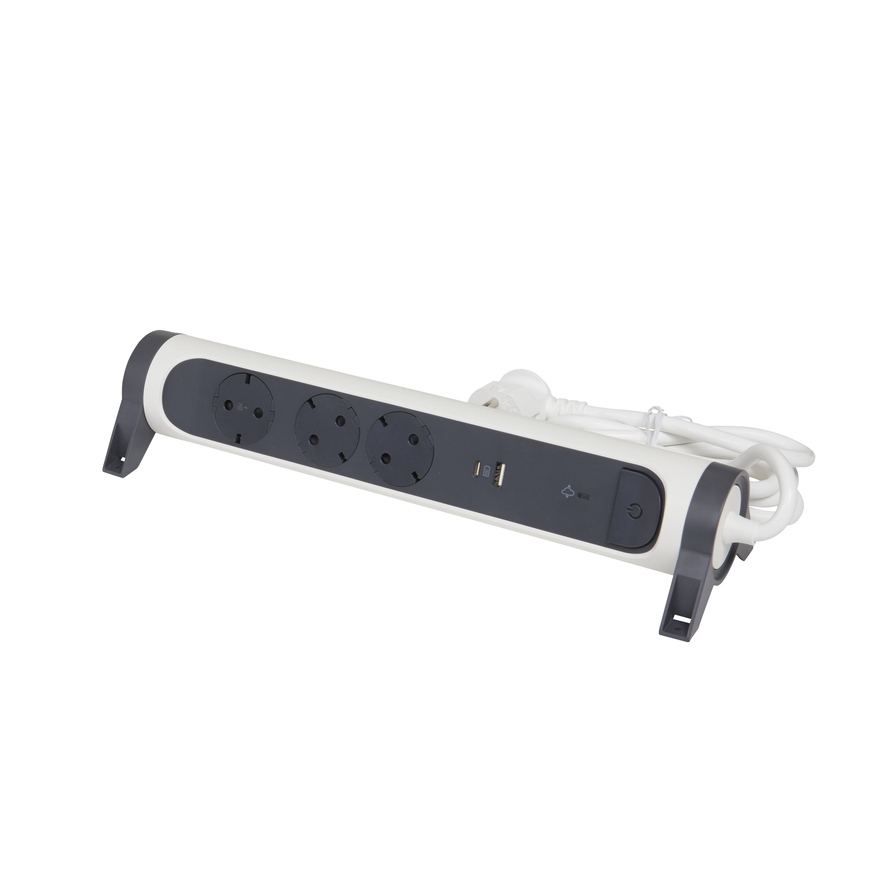 Разклонител Legrand Premium 3x2P+E / USB A+C / бял