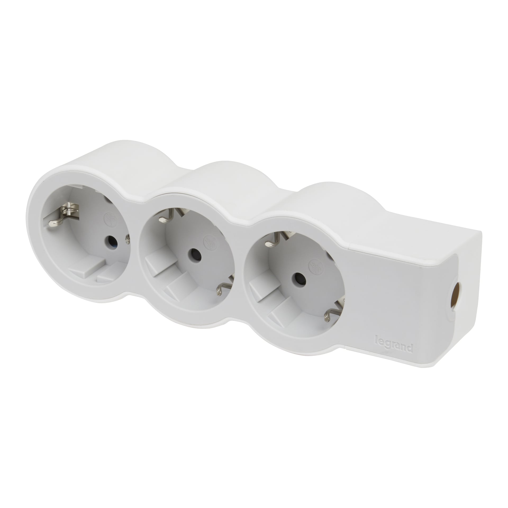 Разклонител 3x2P+E без кабел Standard Legrand бял