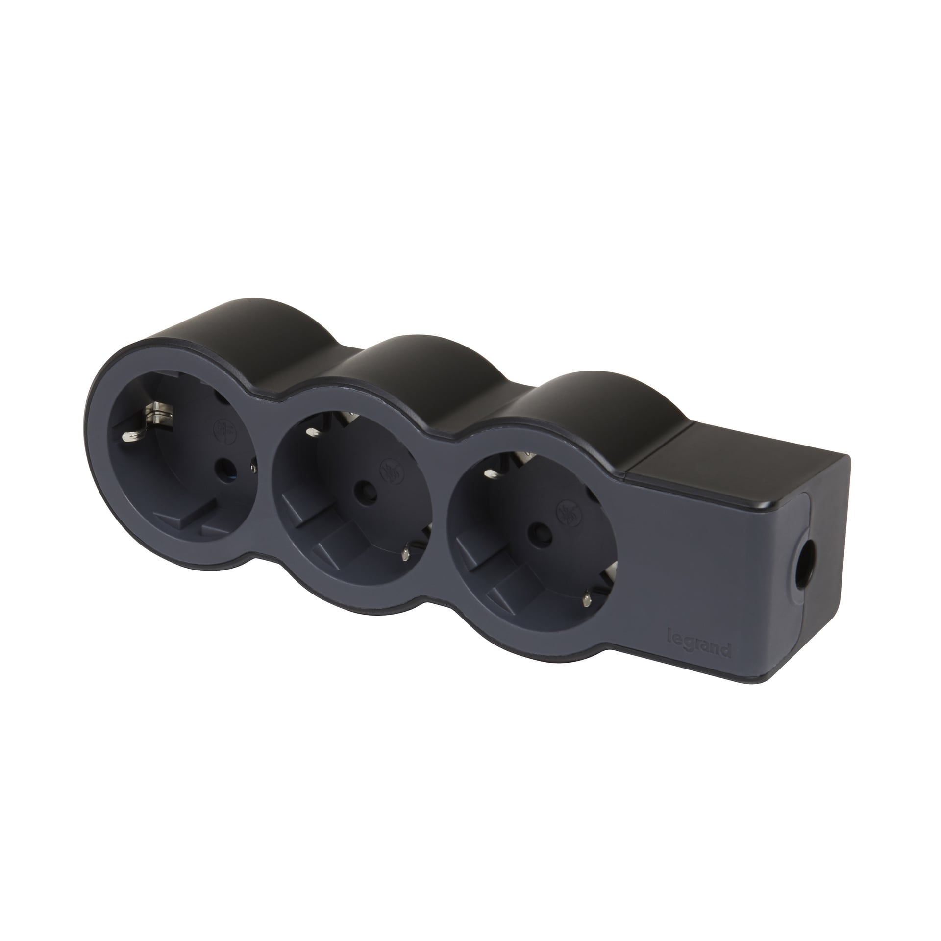 Разклонител 3x2P+E без кабел Standard Legrand черен