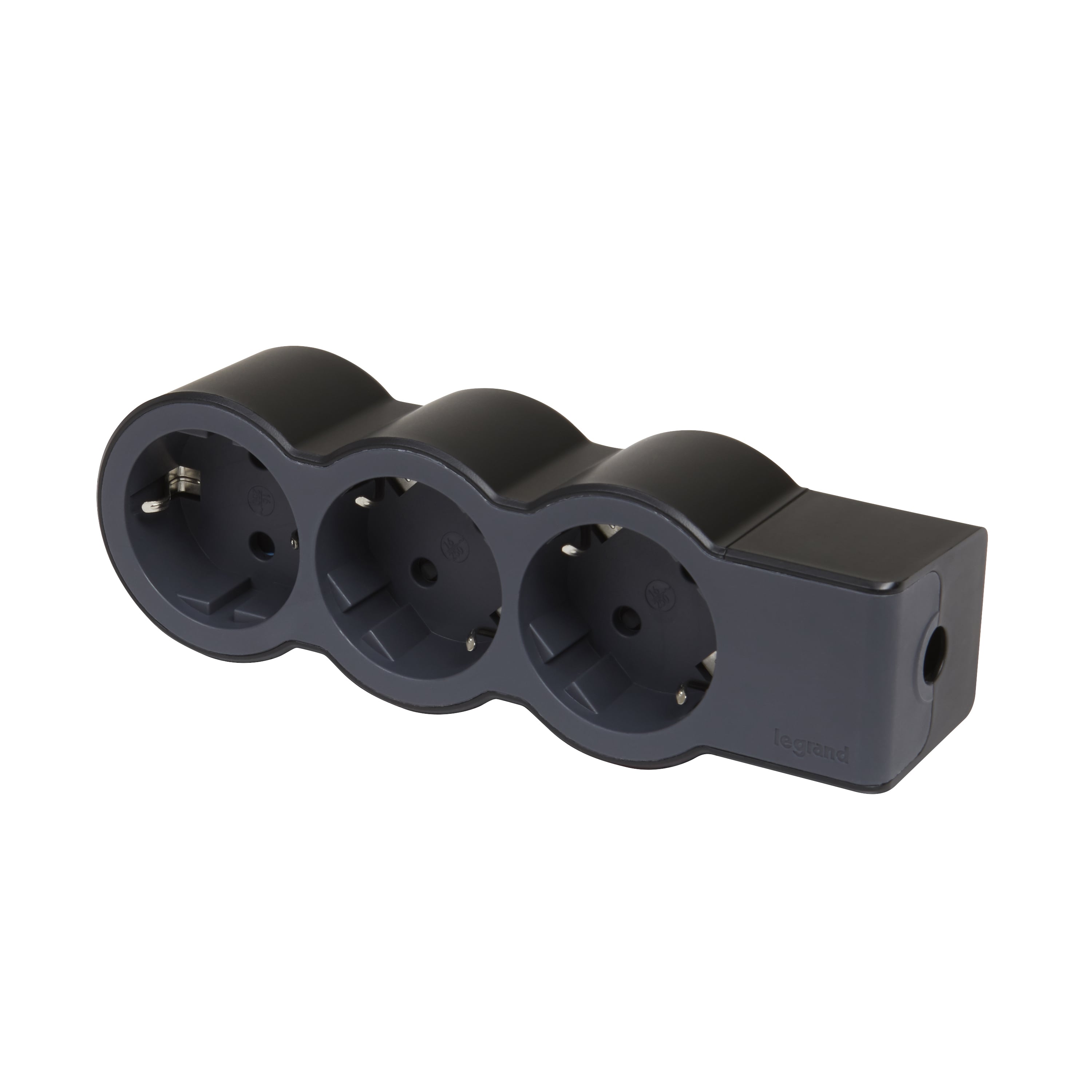 Разклонител 3x2P+E без кабел Standard Legrand черен