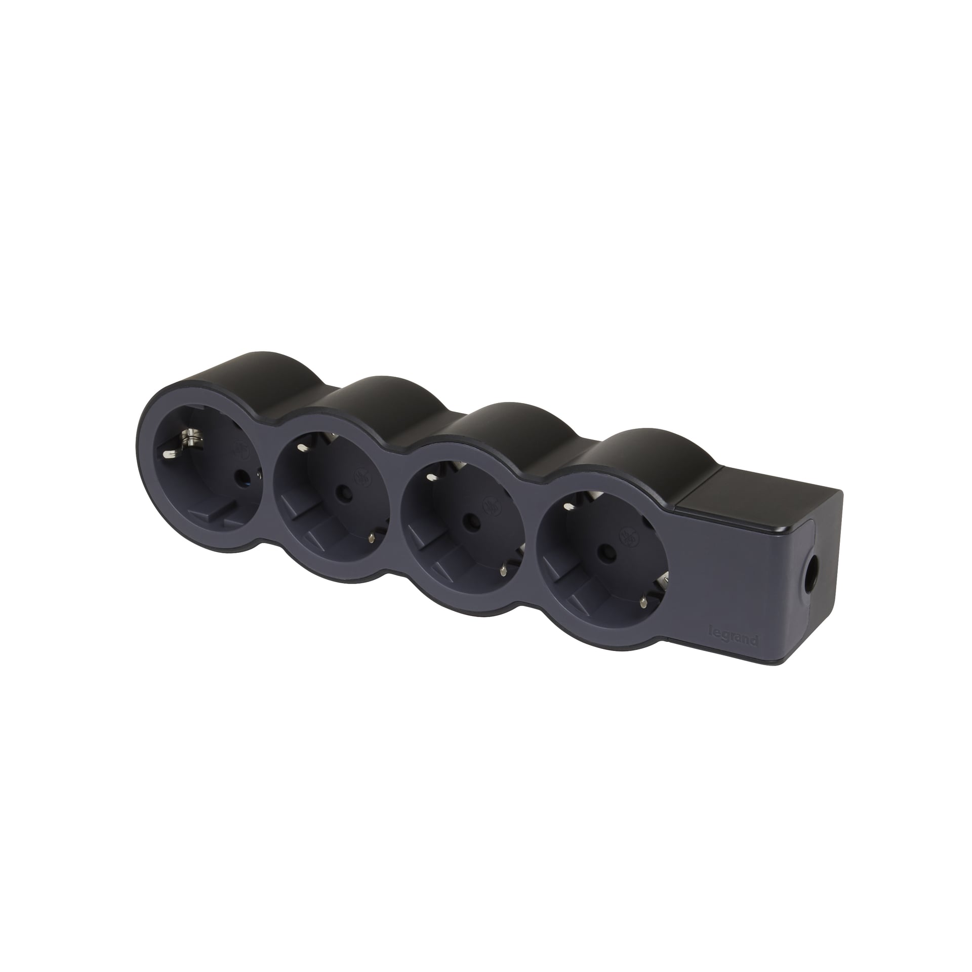 Разклонител 4x2P+E без кабел Standard Legrand черен