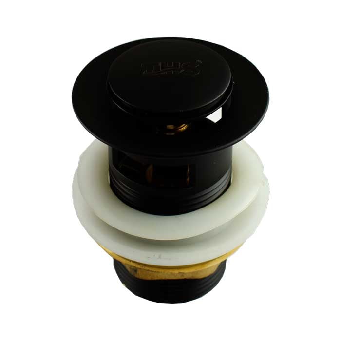 Витло клик 1 1/4" месинг за мивка кръг ø38/62мм THS Thermostyle черен