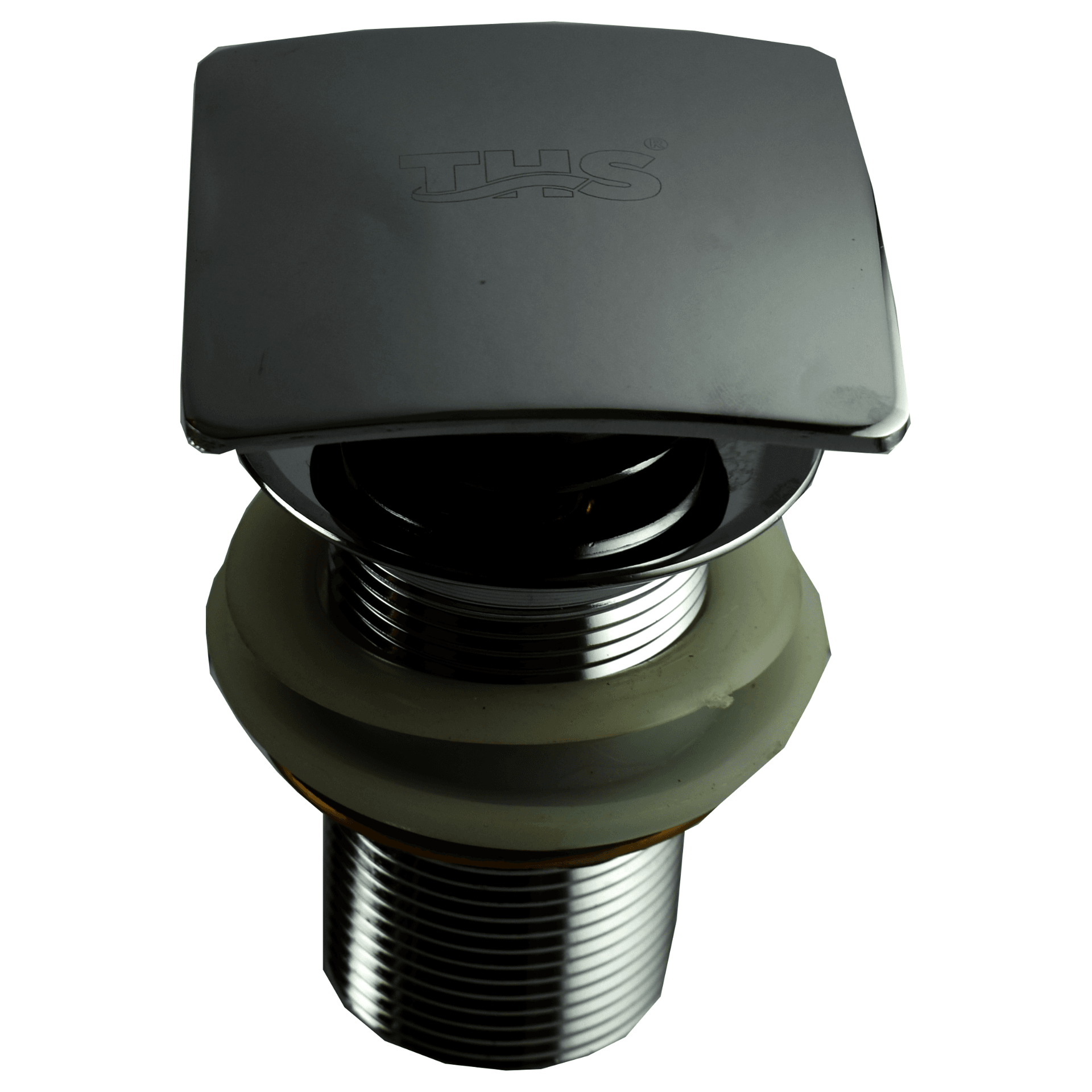 Витло клик 1 1/4" месинг за мивка квадрат 68х68мм THS Thermostyle хром
