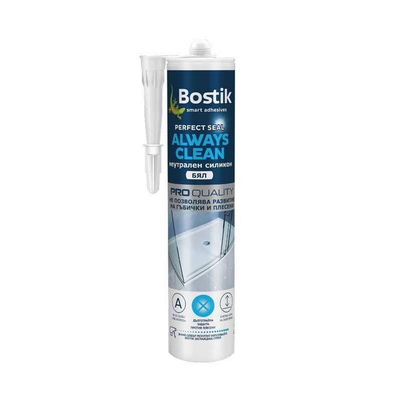 Неутрален силикон Bostik Always Clean 280мл бял