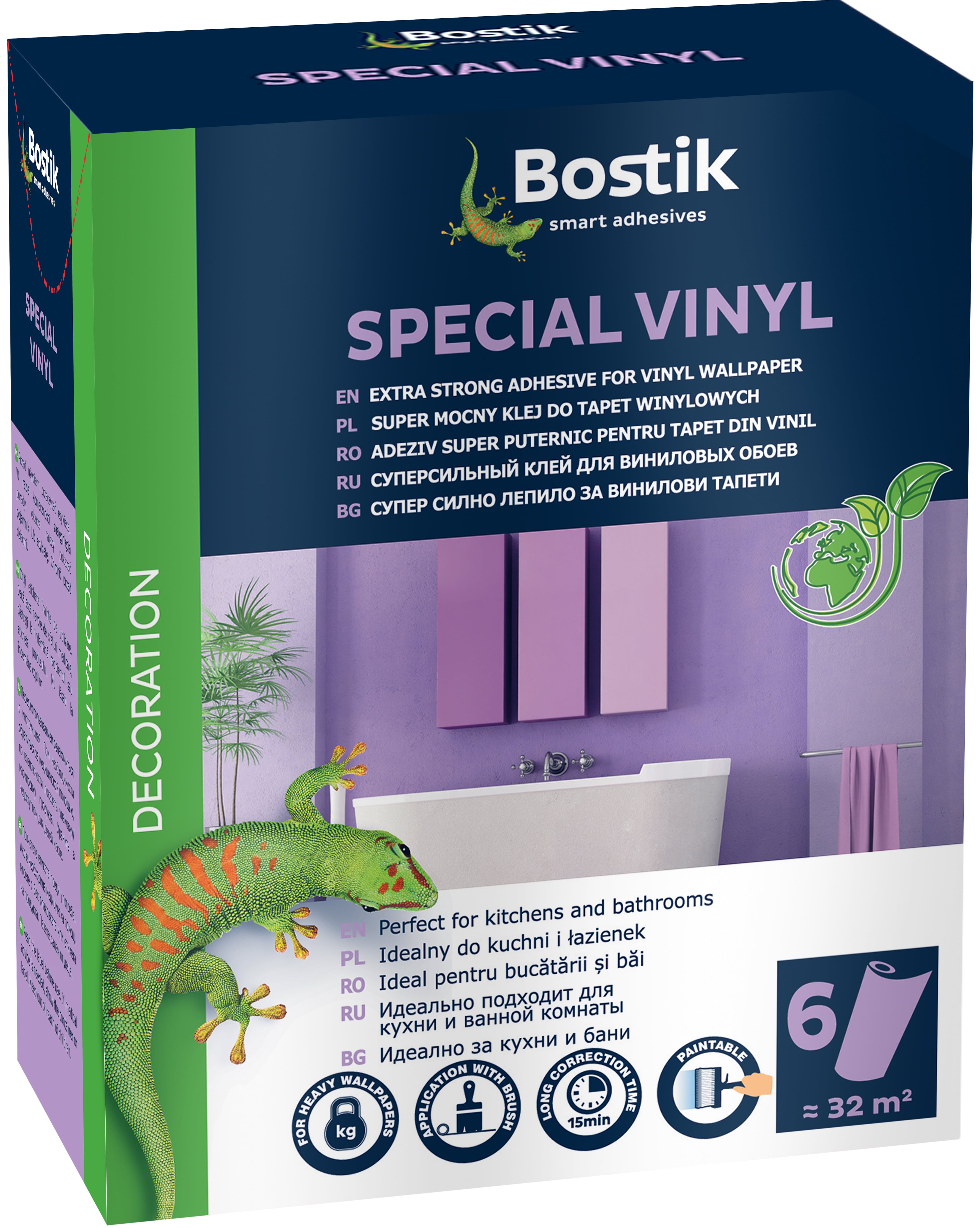 Лепило за специални, тежки и винилни тапети Bostik