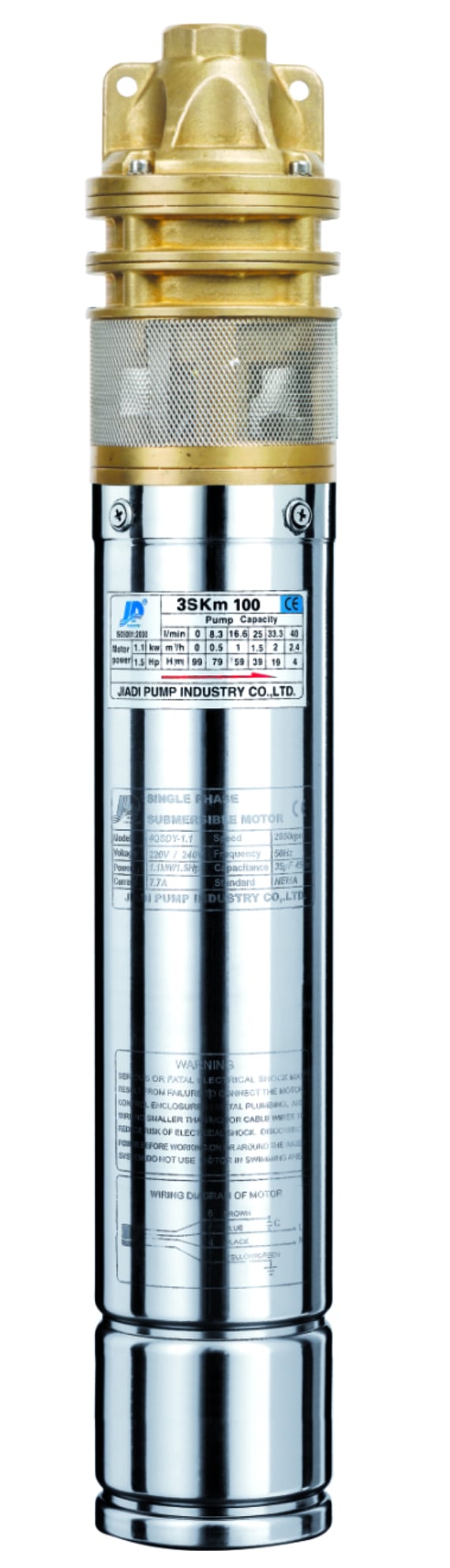 Потопяема помпа Jiadi 3SKm 100 / 750W