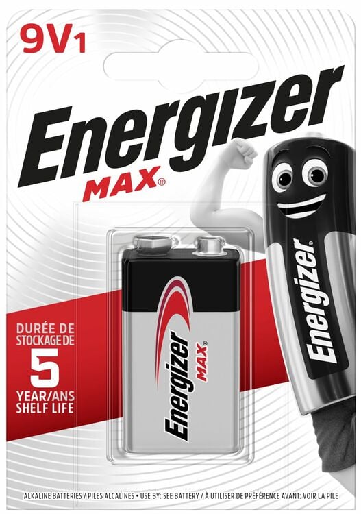 Алкална батерия Energizer Max 6LR61 9V блистер 1 брой
