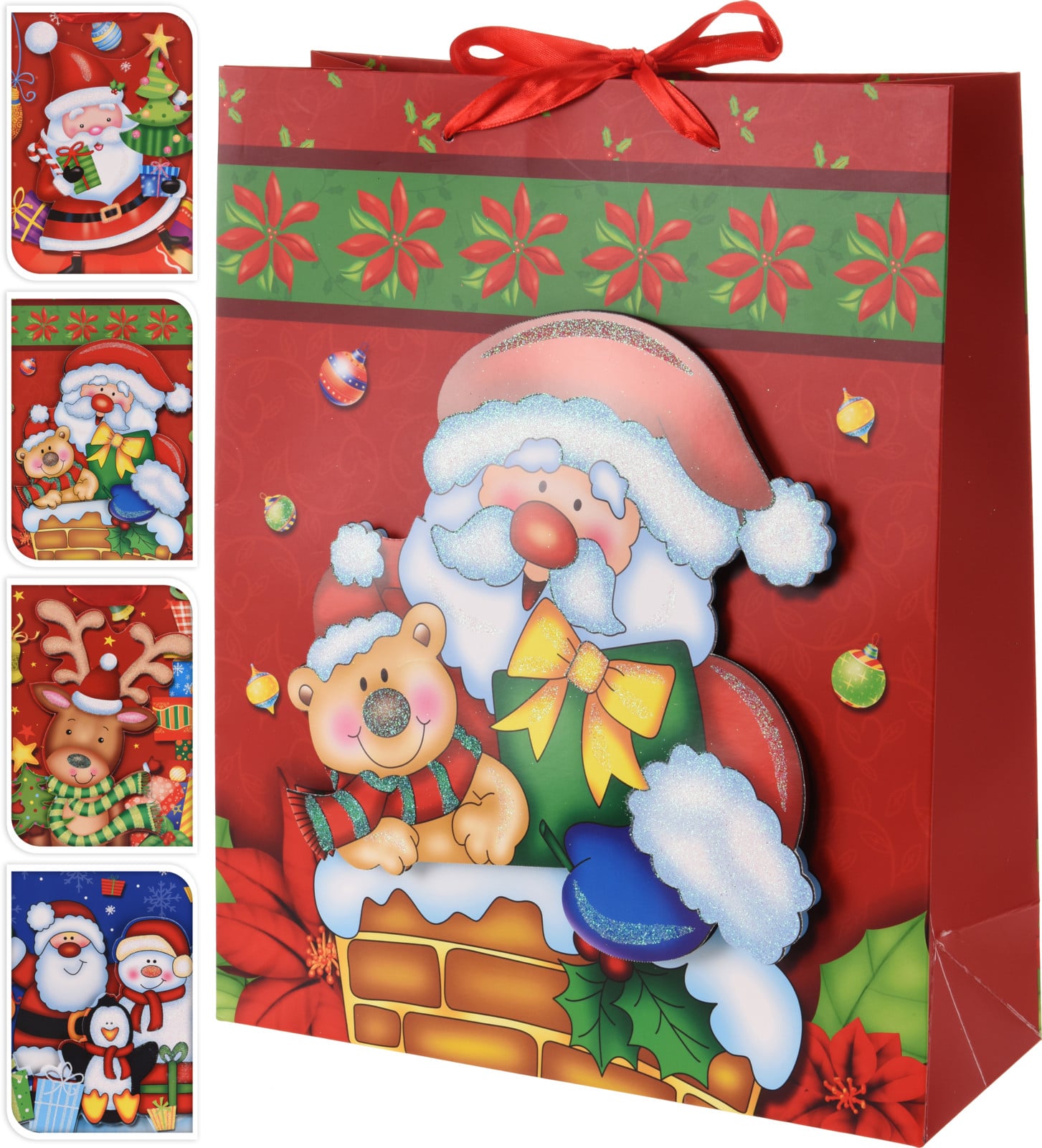 Коледен плик за подарък 3D / 18 x 8 x 24 см