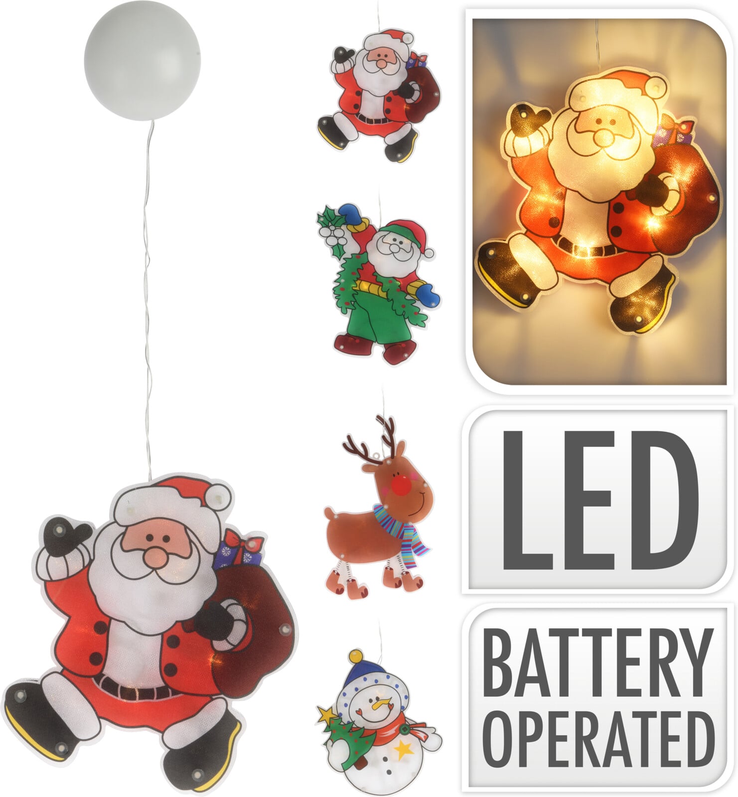 Светеща LED фигура за прозорец 13x24см
