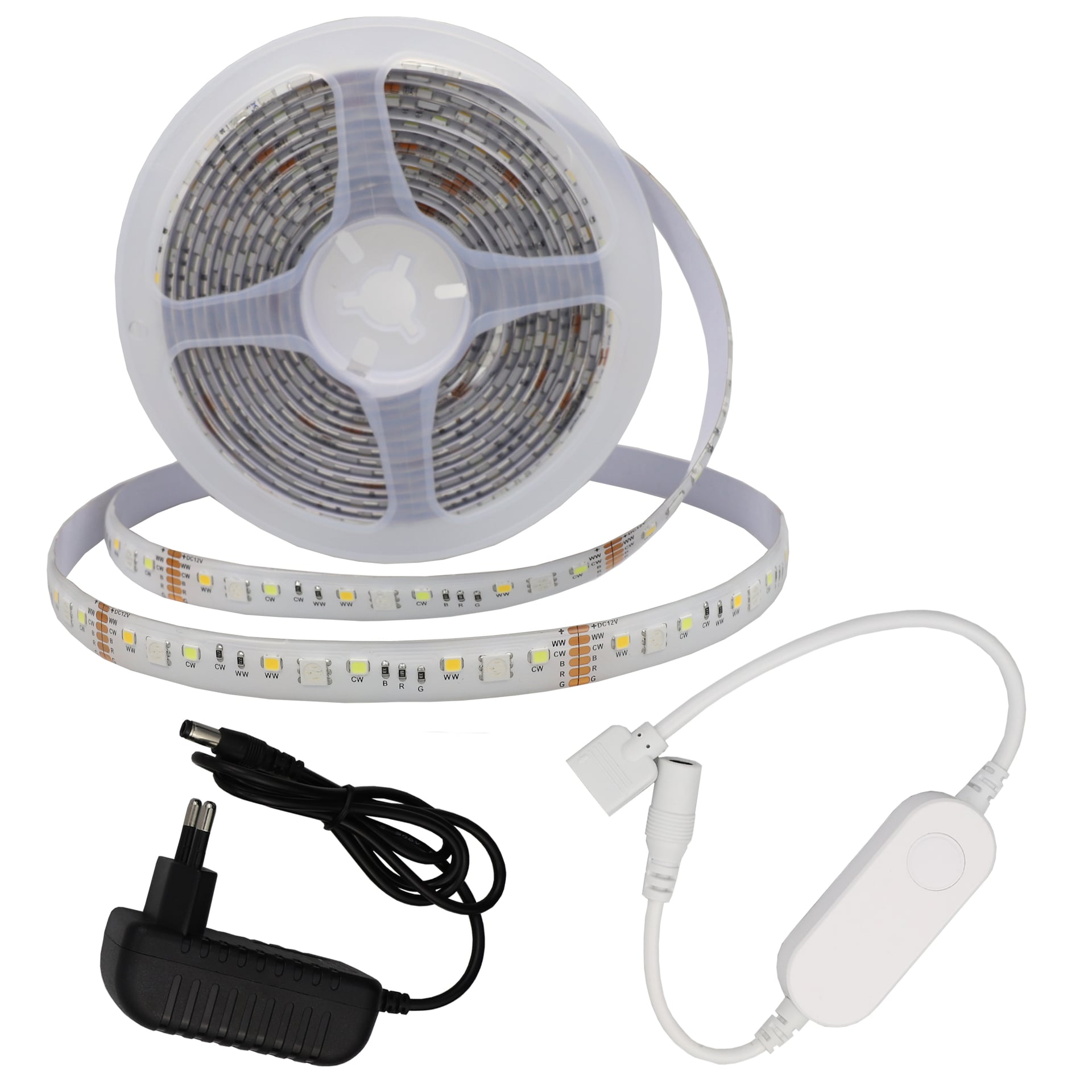 Комплект Smart 60 LED RGB + CCT лента Optonica с адаптер и WiFi контролер