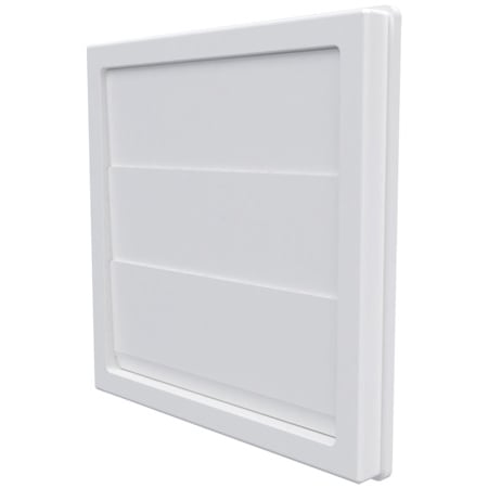 Изходна решетка с жалюзи и фланец ASA plastic 1515K10F ø100/150х150мм бяла 