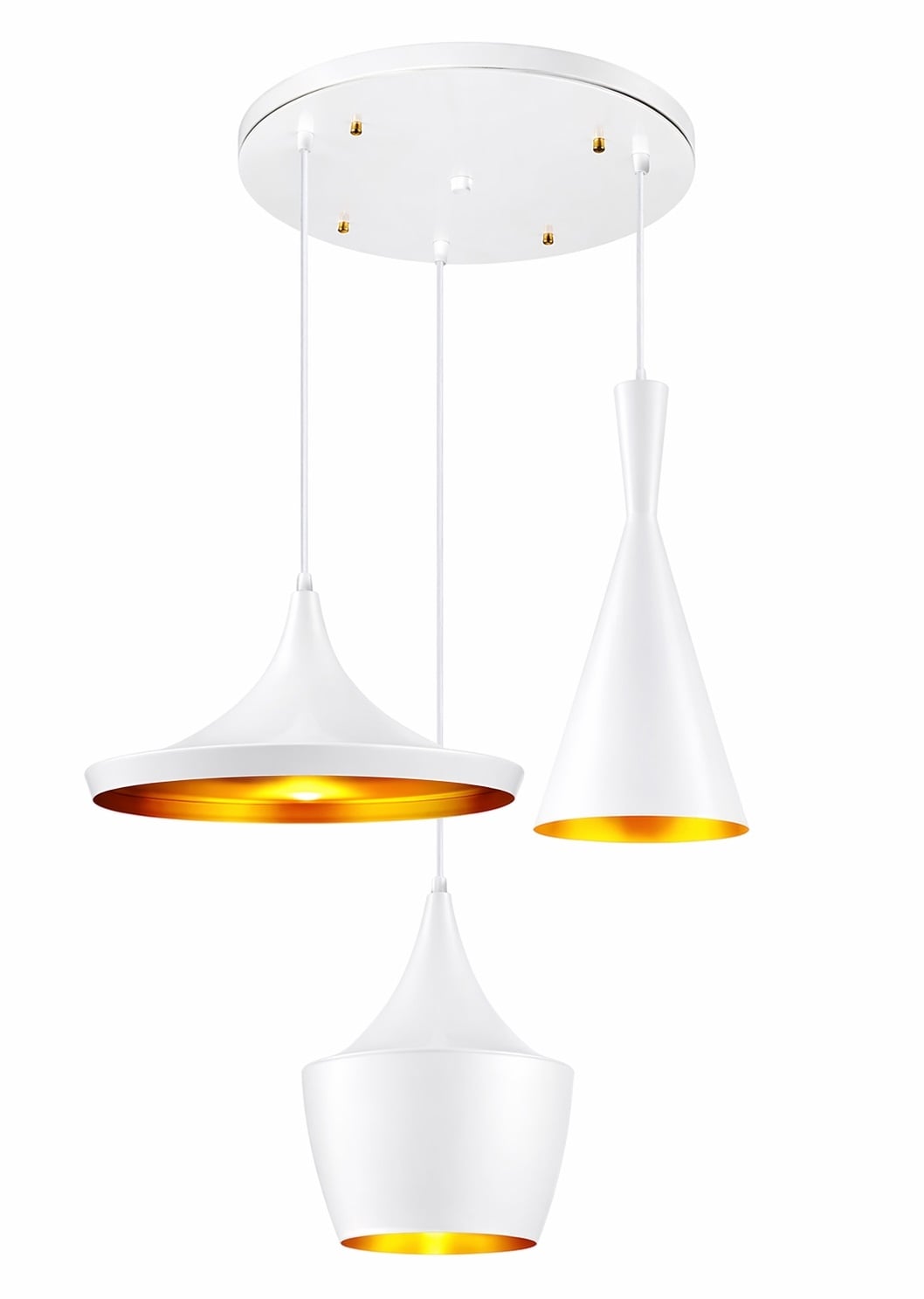 Осветително тяло Ziel Lighting C1517/3 WH E27 бяло 