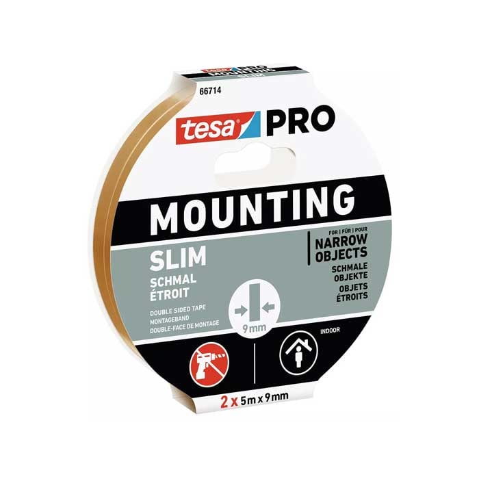 Монтажна лента Tesa PRO тънка 10м x 9мм