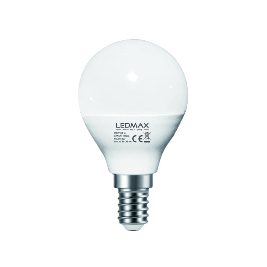 LED крушка LEDMax Е14 5W 6500K G45 CE/EMC