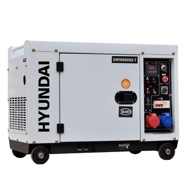 Дизелов трифазен мотогенератор Hyundai DHY 8600SE-T 7,9kVA/6,0kW