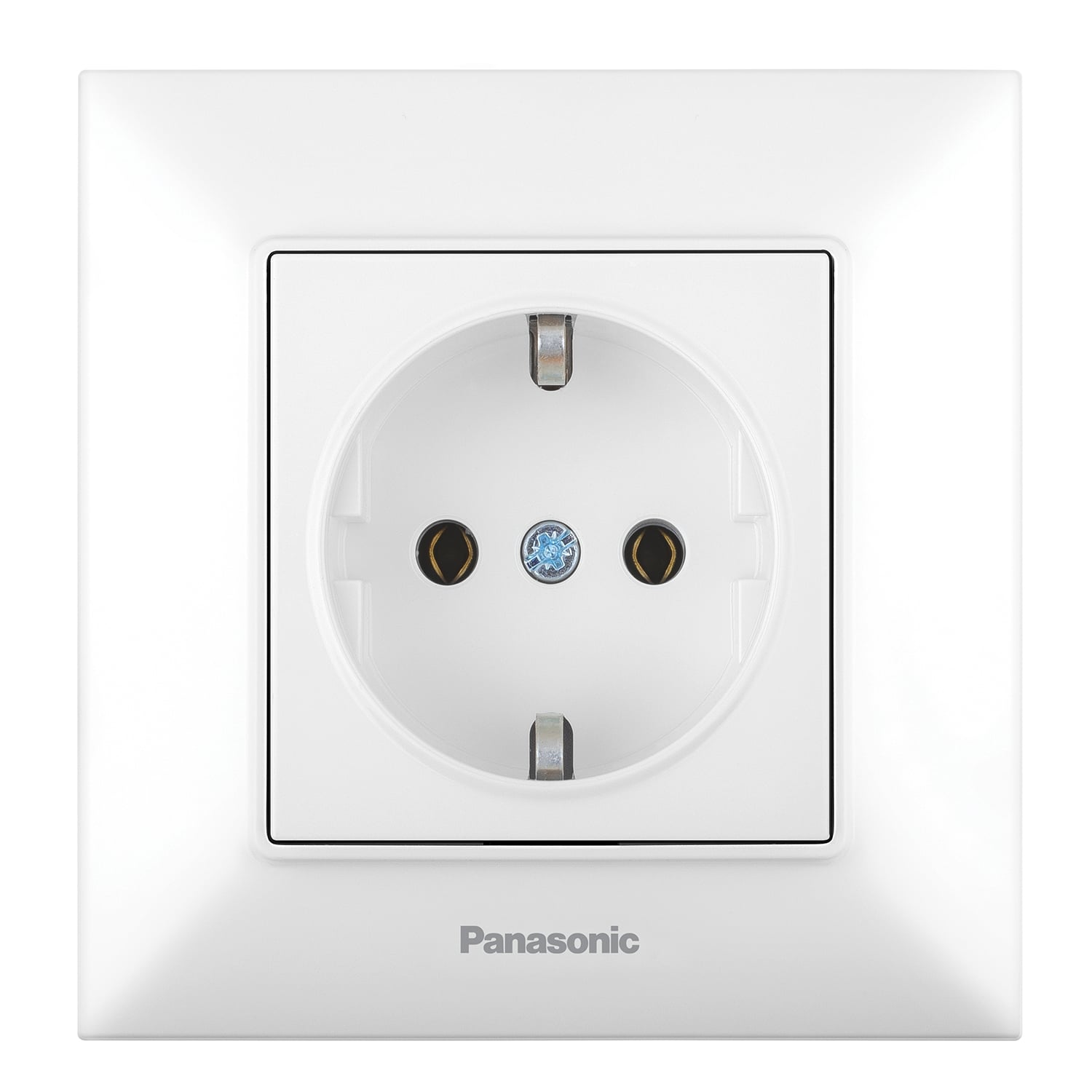 Единичен контакт шуко Аркедия Слим Panasonic бял 