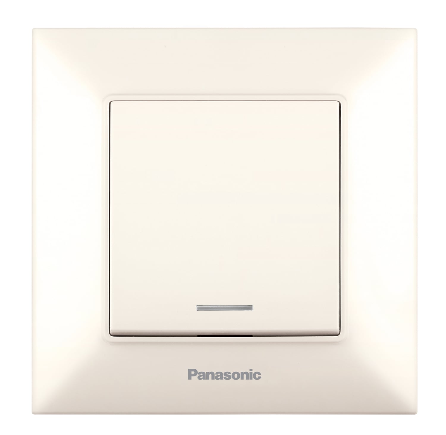 Единичен светещ ключ Аркедия Слим Panasonic крем 