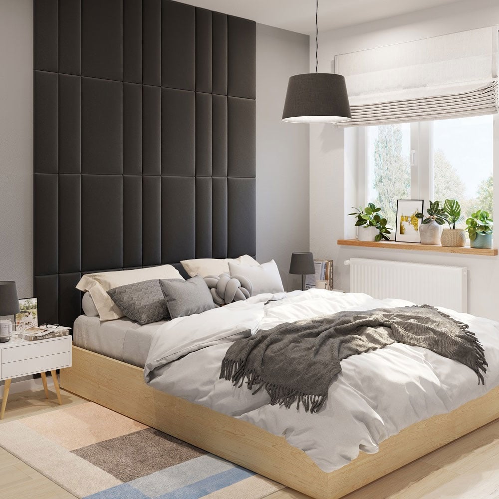 Тапициран панел Vilo Regular 1 Графит 30x60 см