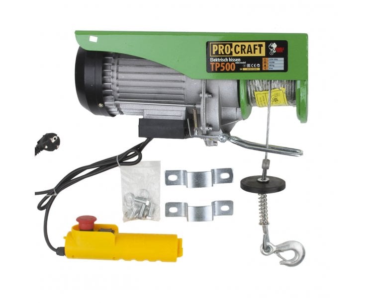 Електрически телфер Procraft TP500 250/500кг 1020W