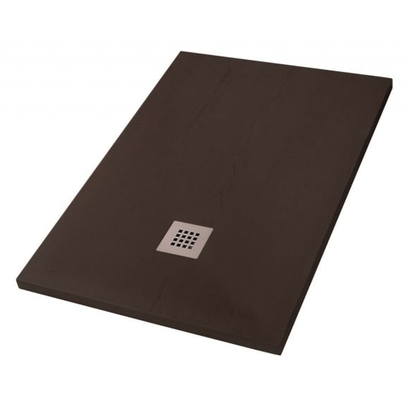 Правоъгълно поддушово корито IC Wooden texture 120х80х3.5см 