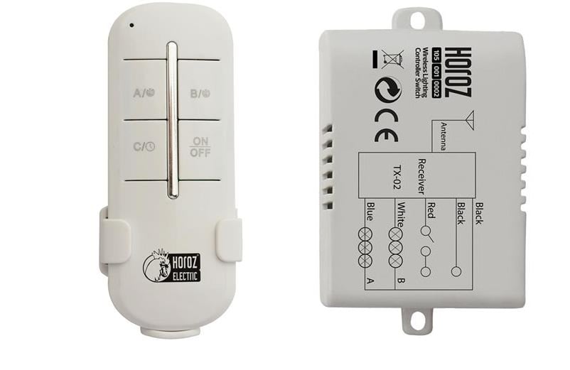 Безжичен контролер за осветление 2 кръга Horoz Electric  30-60м AC 180-240V