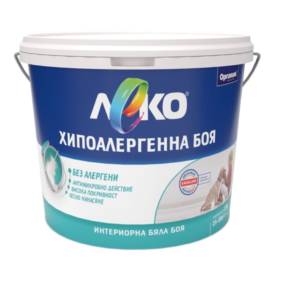 Хипоалергенна бяла боя Леко 2,5л