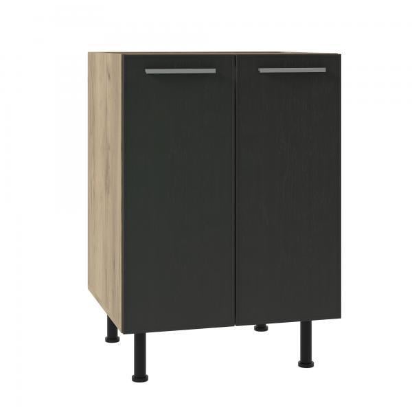 Долен шкаф с две врати Sky Loft H60 Графит/Сиво