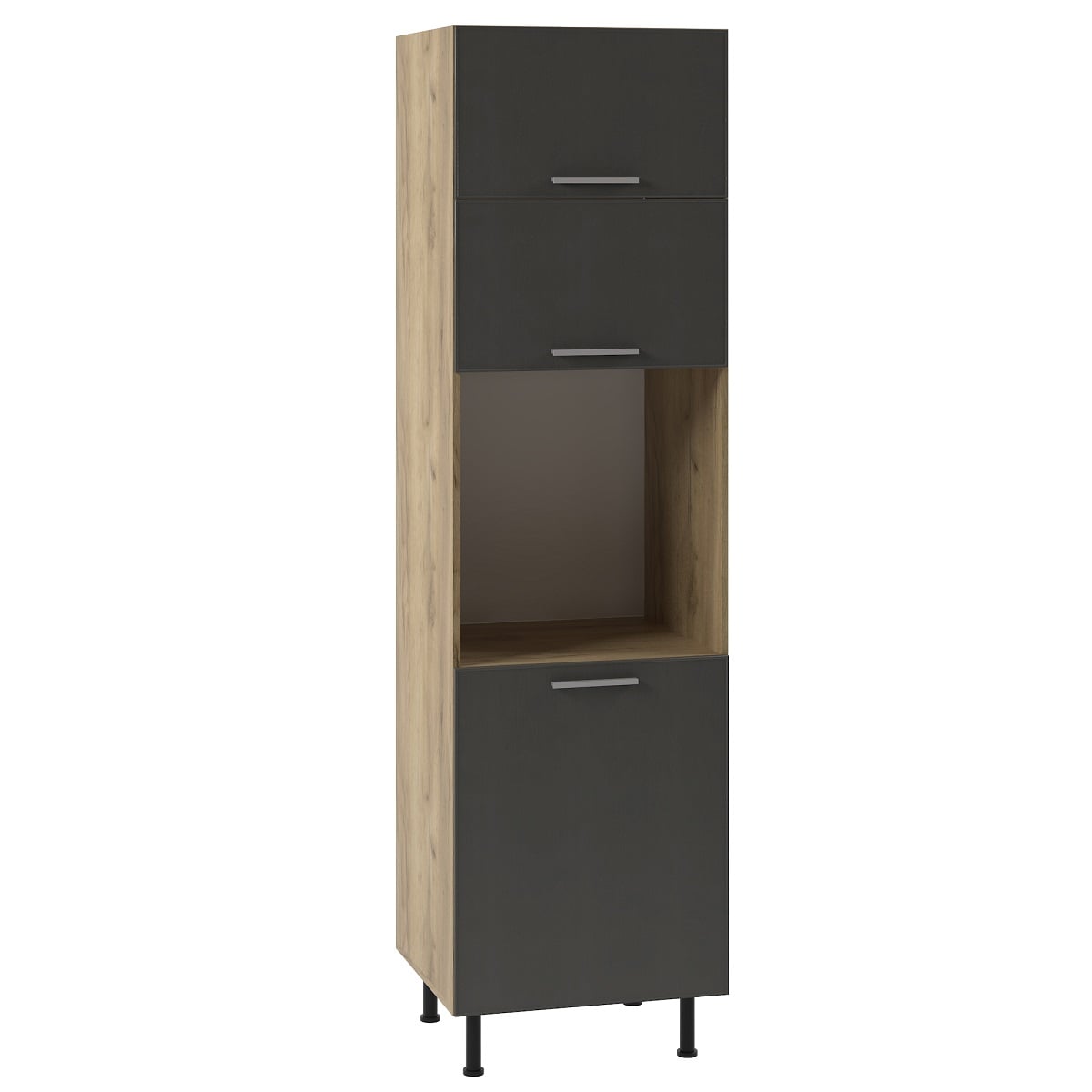Шкаф тип колона за фурна за вграждане Sky Loft H60 Графит/Сиво