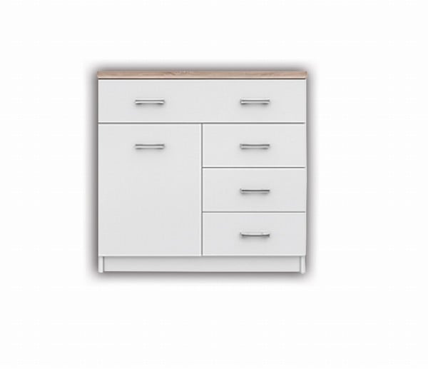 Скрин Top Mix 1D4S Бяло/Дъб Сонома