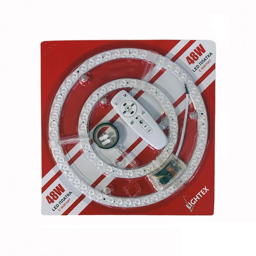 LED платка с магнит Lightex 48W WW+CW димируема, с дистанционно 