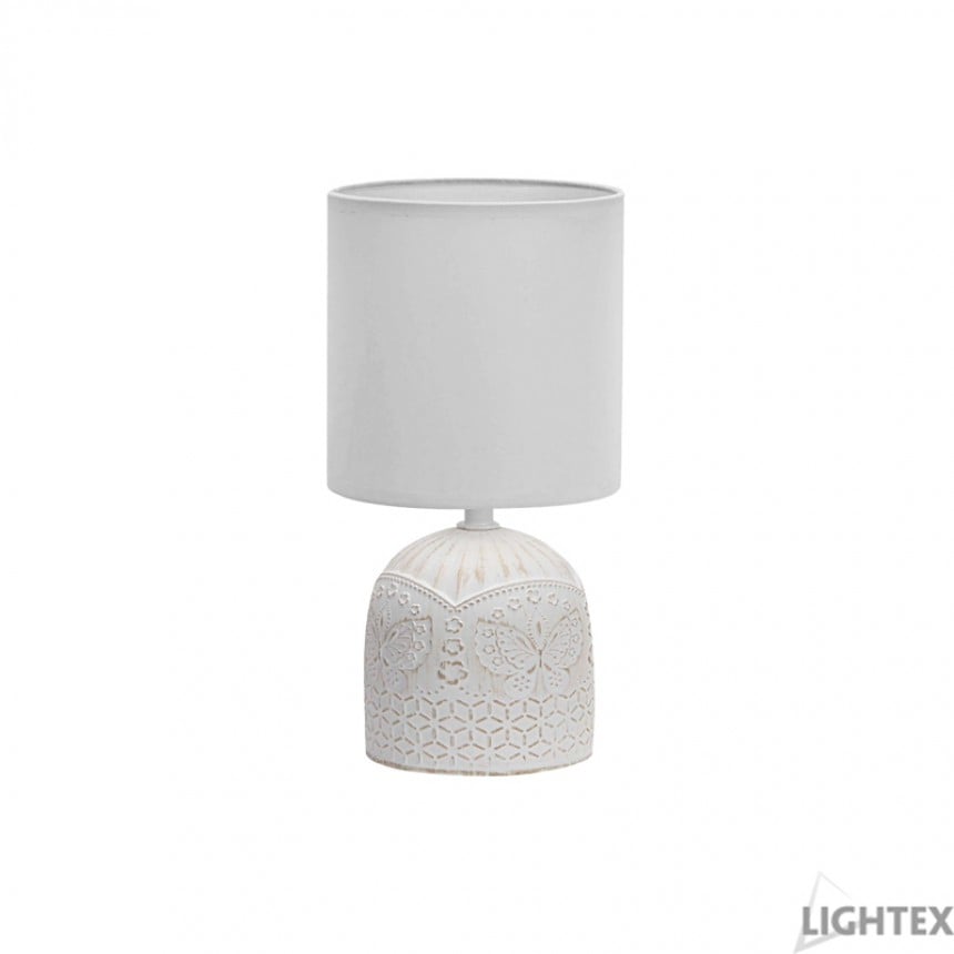 Настолна лампа Lightex Neron бяла Е14
