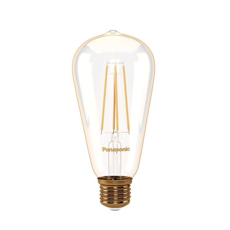 LED крушка Fil ST64 Gold Panasonic E27 7W 2000K 
