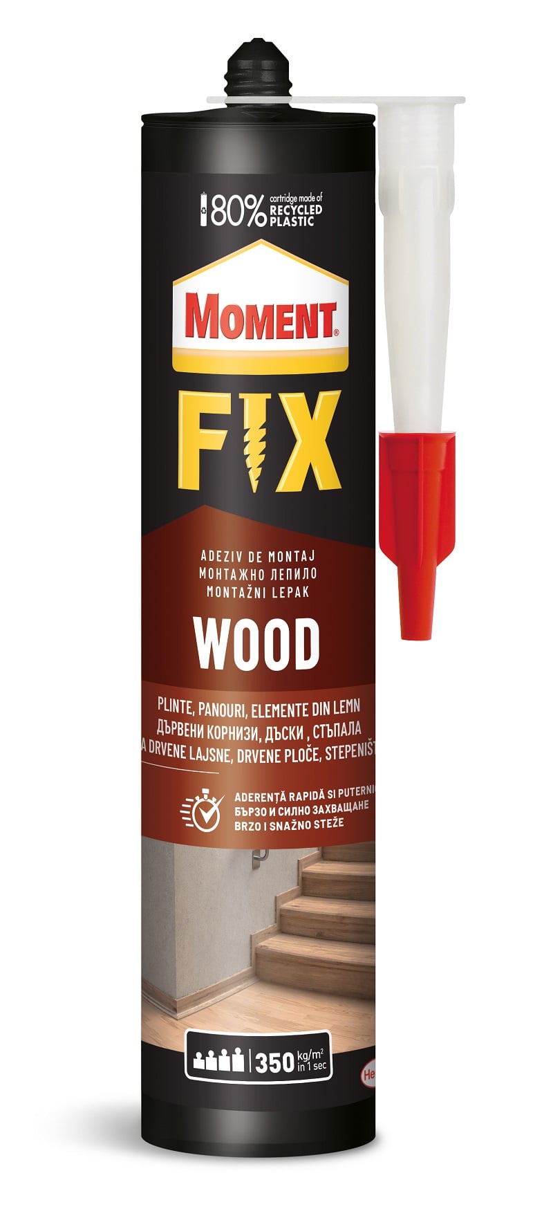 Монтажно лепило за дървени елементи Moment Fix Wood 385г 