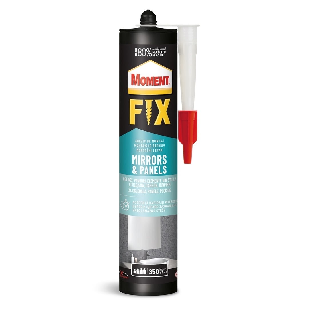 Монтажно лепило за огледала и плоскости Moment Fix Mirrors&Panels 440г