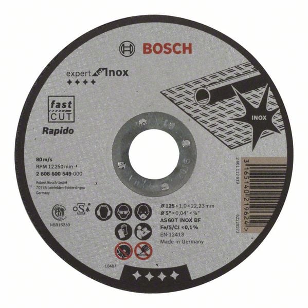 Диск за рязане Bosch Pro Stainless Steel and Metal 125x1x22,23мм