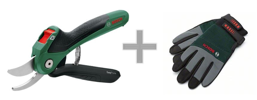 Акумулаторна ножица Bosch EasyPrune 3,6V + градински ръкавици