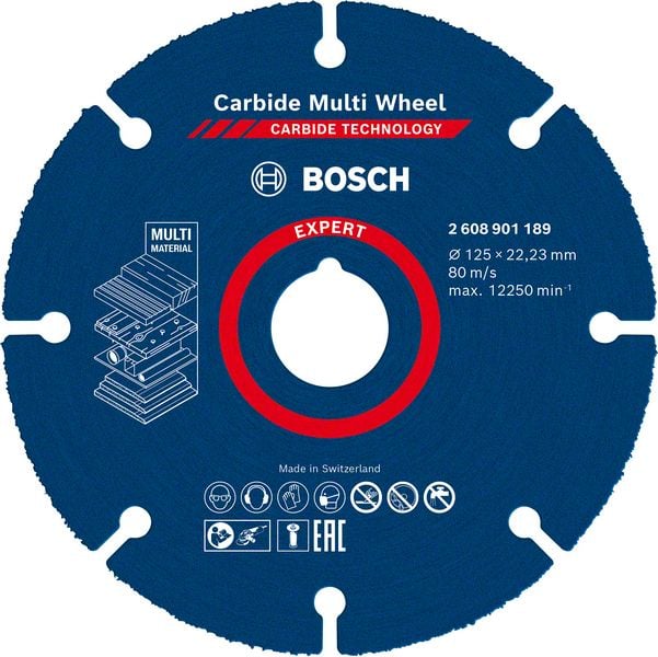 Диск за ъглошлайф Bosch Expert за дърво и пластмаса ø125х22,23мм