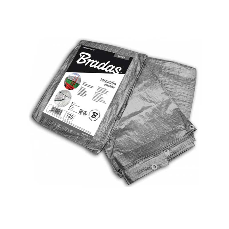 Подсилено платнище Bradas 120г/м2 /3x4м/Сиво