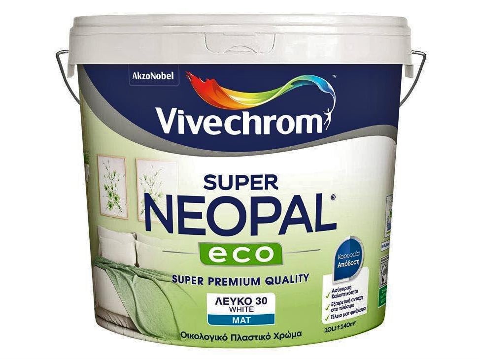 Интериорна боя Vivechrom Super Neopal Eco бял 10л 