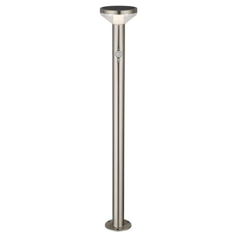 Соларна LED градинска лампа със сензор SS-Brushed Aluminium 3.7V
