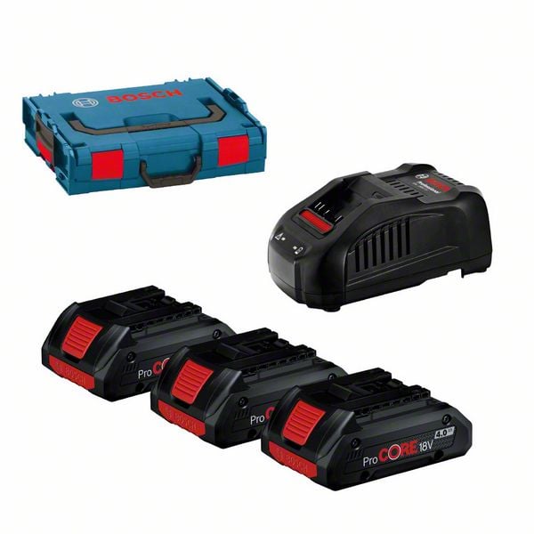 Професионален комплект Bosch 3 батерии ProCORE 18V + зарядно GAL 1880 CV 