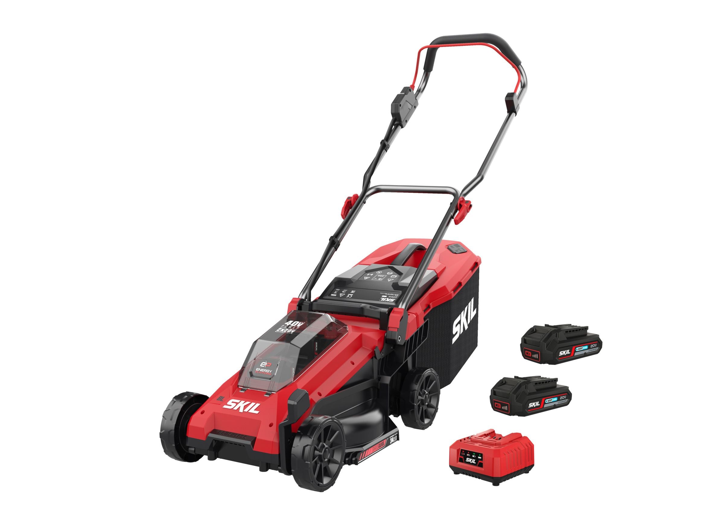 Aкумулаторна безчеткова косачка за трева SKIL 0130 BA 2Ah 2x20V Max