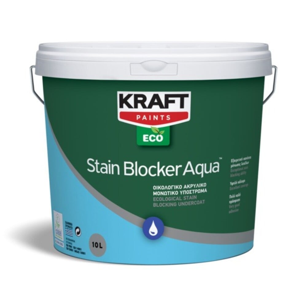 Екологичен бял грунд за блокиране на петна Kraft Eco Stain Blocker Aqua 10л