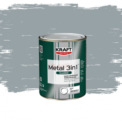 Емайллак 3 в 1 Kraft 300 сив гланц 0.75л