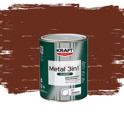 Емайллак 3 в 1 Kraft 318 светлокафяв гланц 0.75л