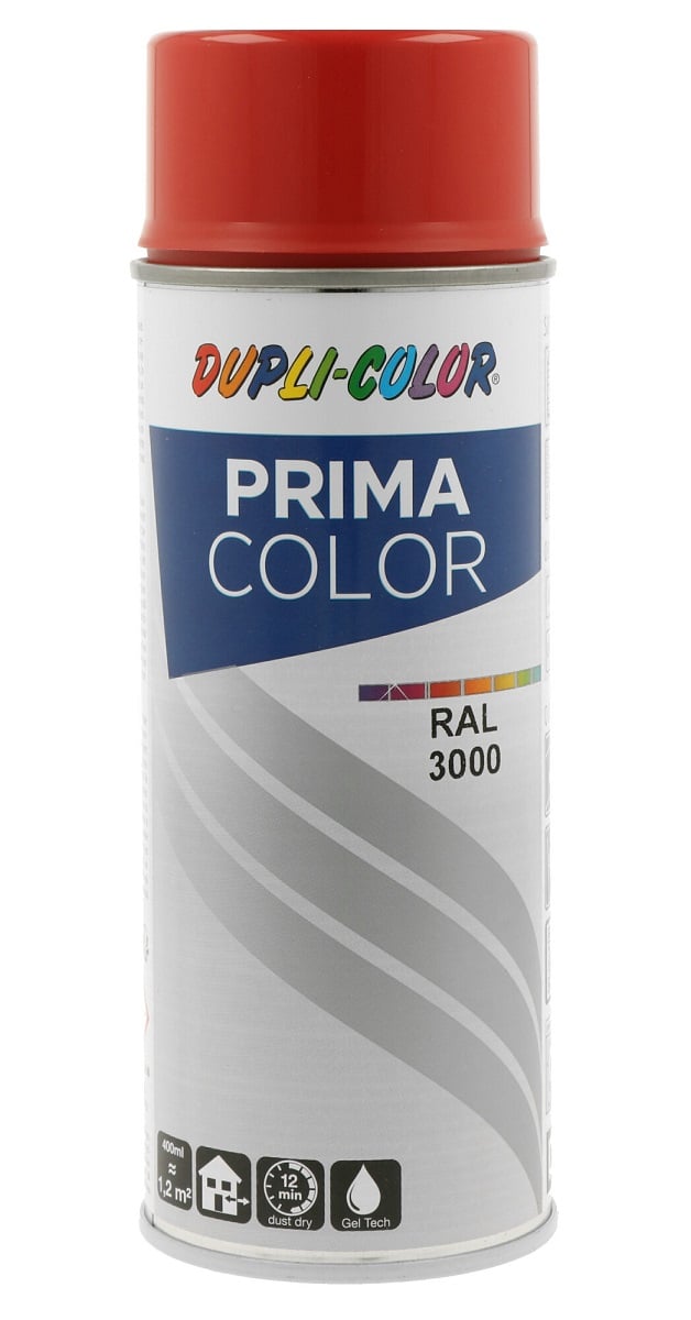 Спрей боя Dupli Color Prima RAL 3000 ярко червенa 400мл