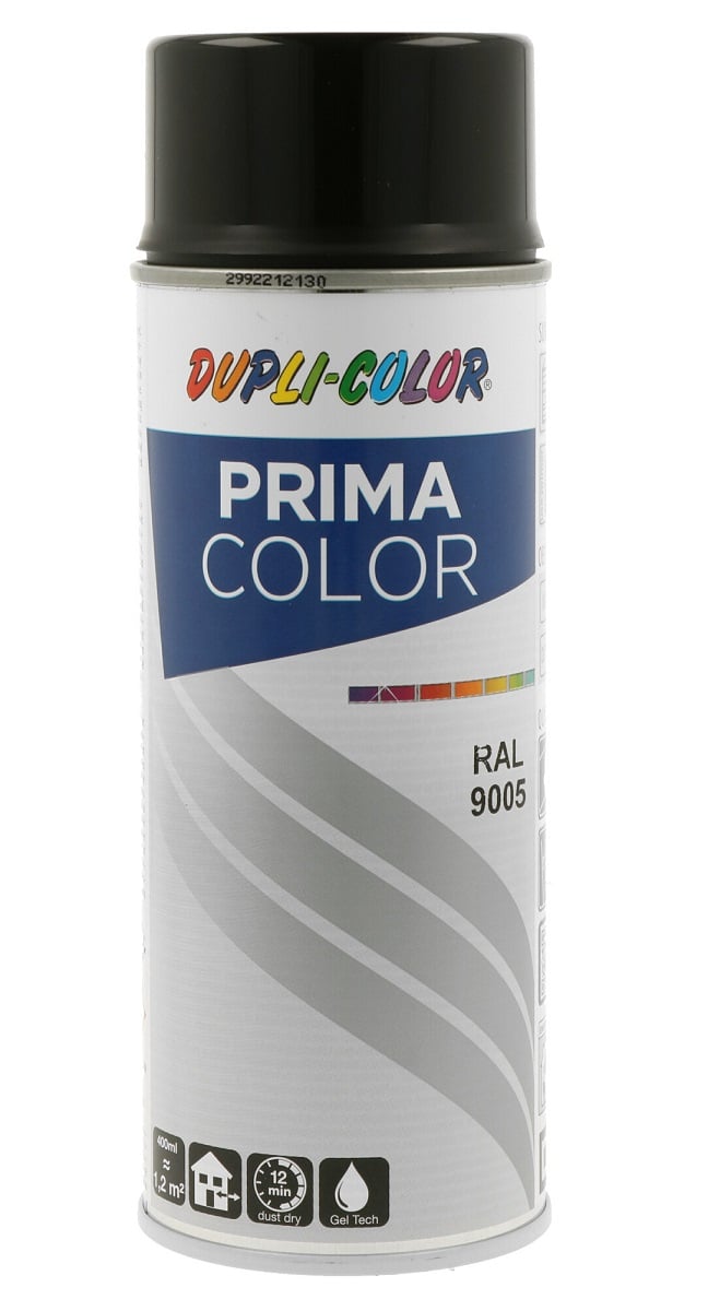 Спрей боя Dupli Color Prima RAL 9005 черен гланц 400мл