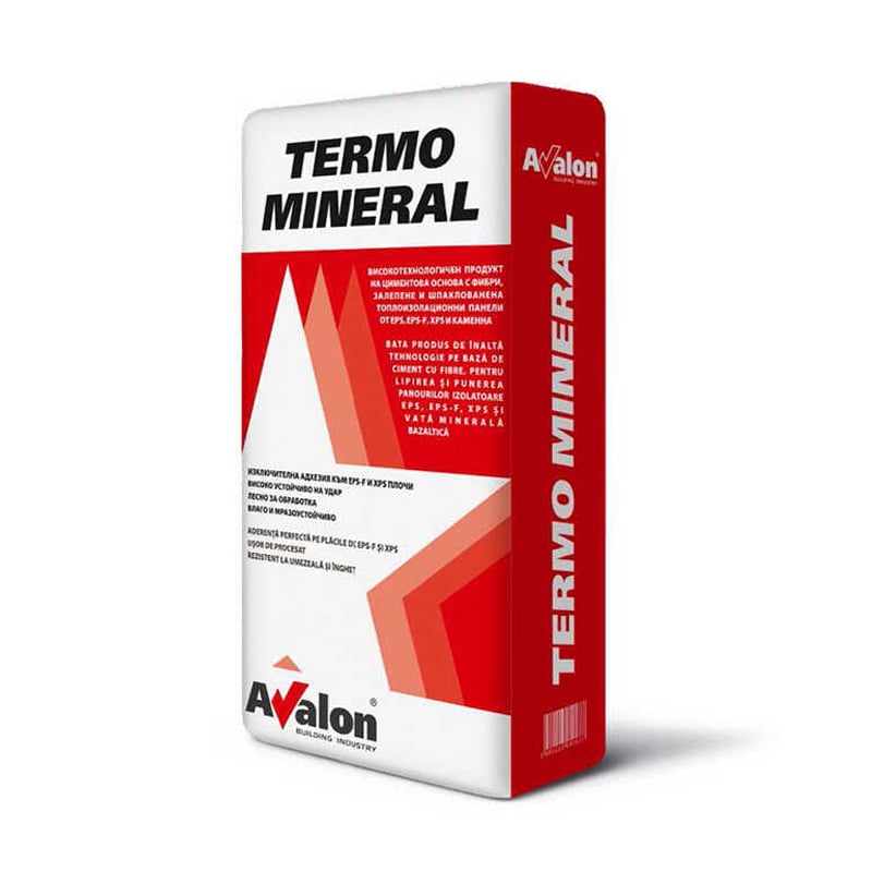 Лепило / шпакловка за топлоизолация с EPS, XPS и вата Termo Mineral 25кг