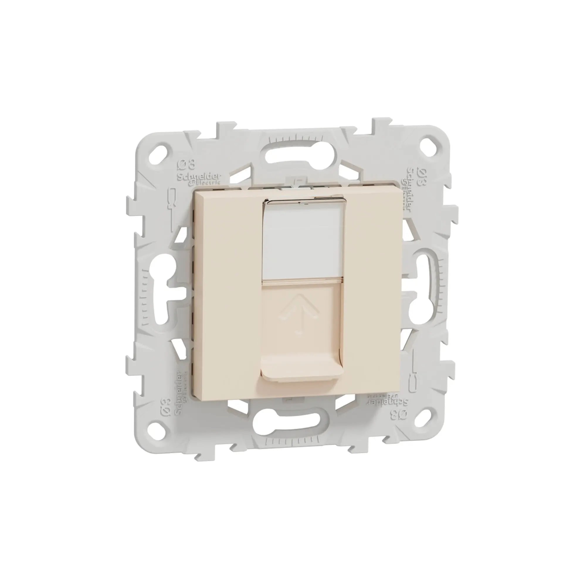Механизъм за компютърна розетка Unica NU541144 RJ45 CAT.5e слонова кост 