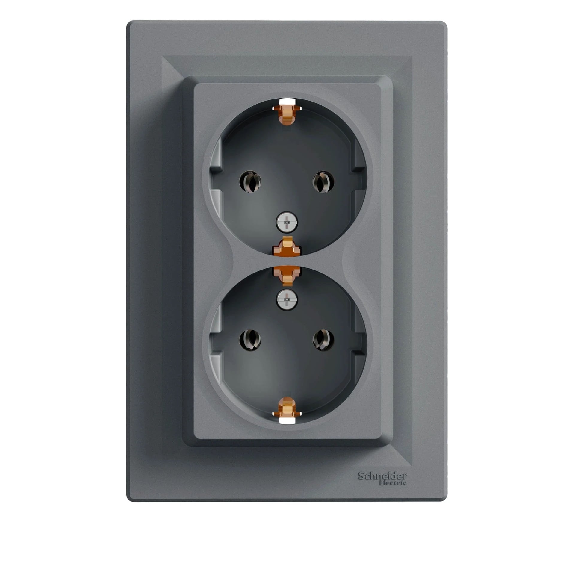Двоен контакт Schneider Asfora EPH1400162 стомана 